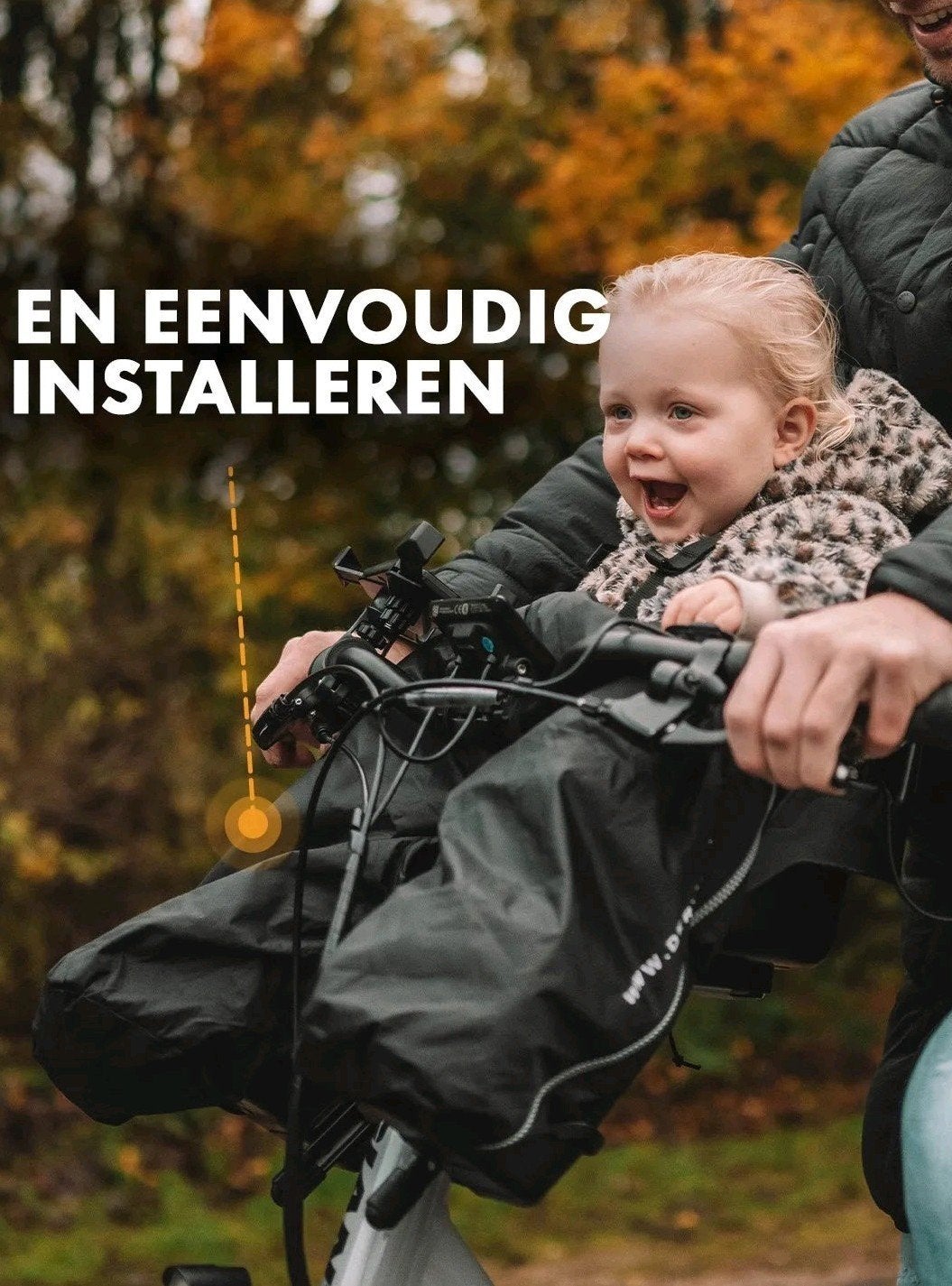 Deryan Bike-a-Way voetenzak en regenponcho fietsstoeltje, Ophalen of Verzenden, Gebruikt, Voorzitje, Deryan
