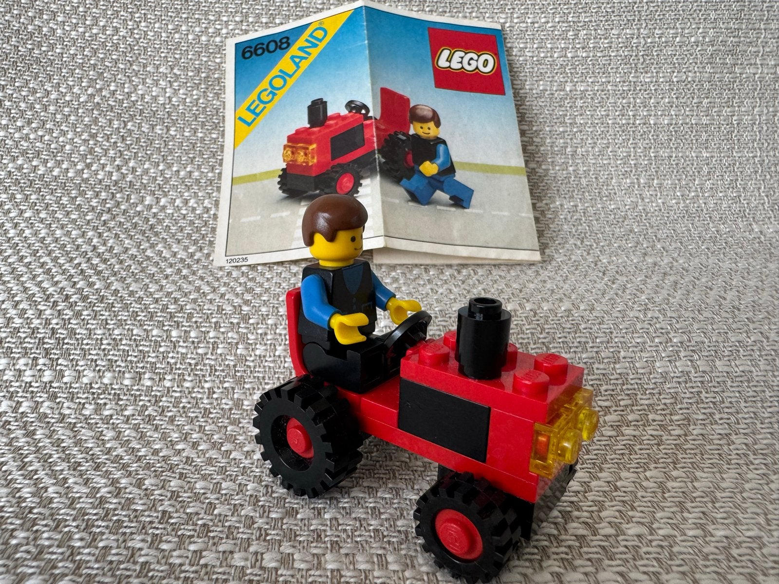 Lego Legoland 6608 Tractor met Minifiguur en Instructies, Lego, Ophalen of Verzenden, Zo goed als nieuw, Compleet
