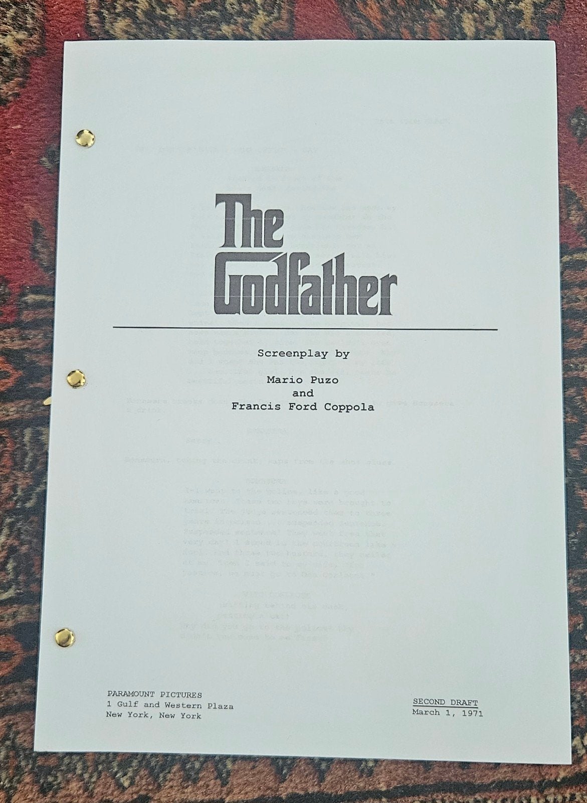 The Godfather Trilogie Screenplay Collectie, Ophalen of Verzenden, Zo goed als nieuw, Mario Puzo en Francis Ford Coppola, Filmspecifiek