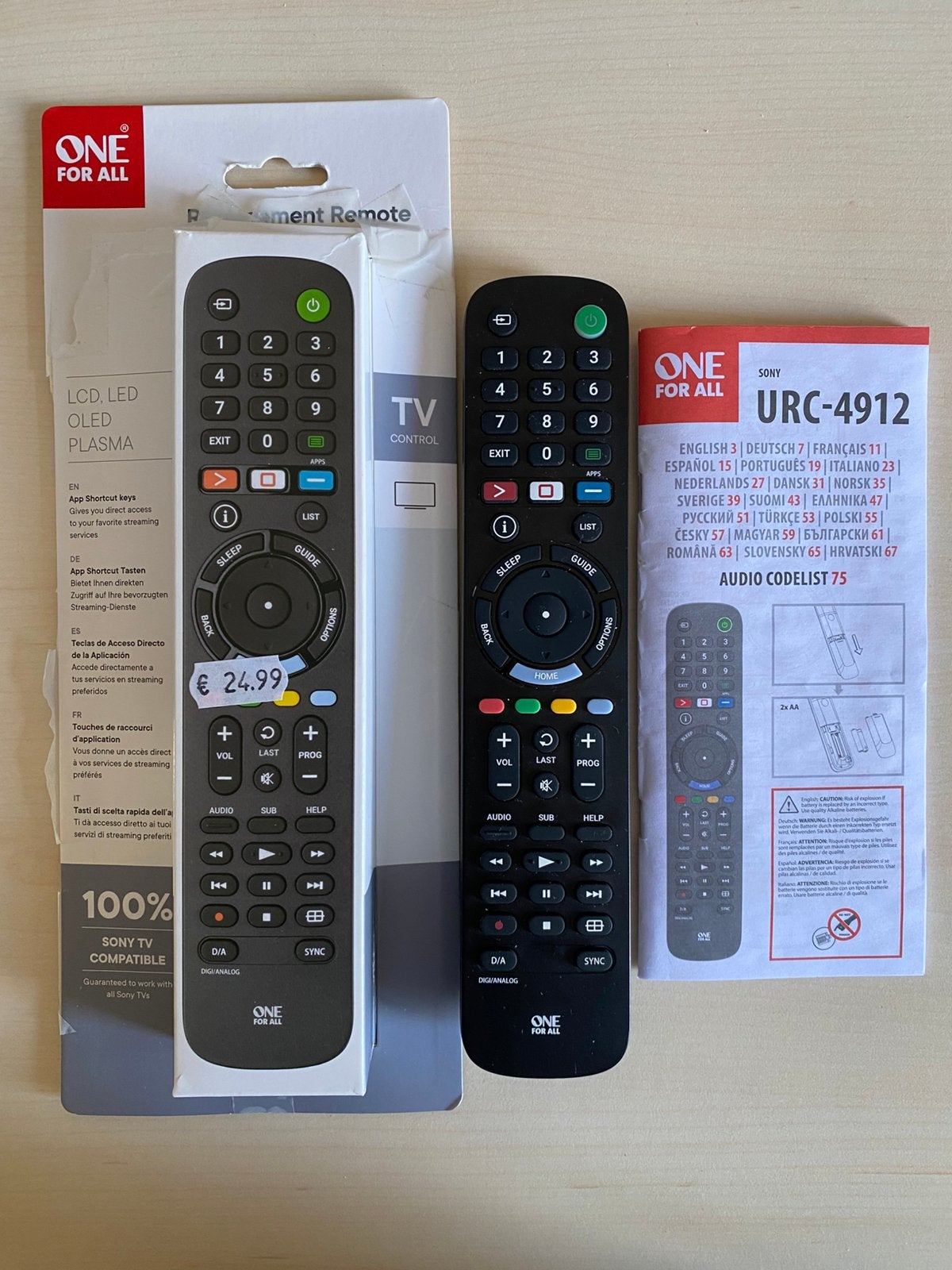 NIEUW: SONY Afstandsbediening voor elke Sony tv, Audio, Tv en Foto, Ophalen, Nieuw, Tv