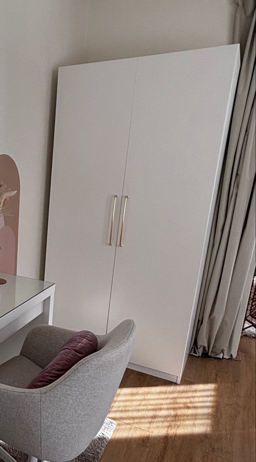 2x IKEA PAX deuren met gouden handgrepen (50x195 cm), Ophalen, 50 tot 100 cm, Zo goed als nieuw, Minder dan 25 cm