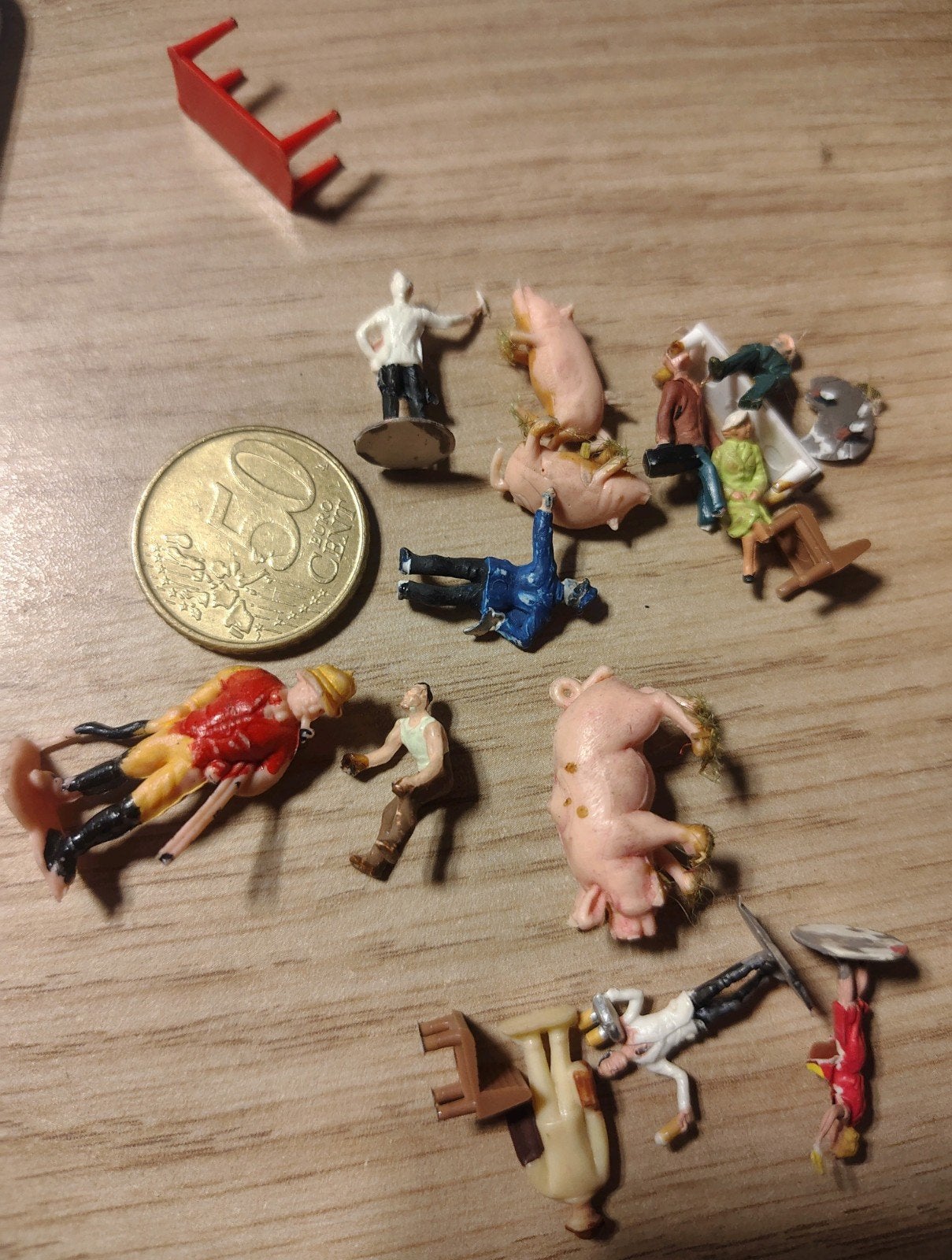 Miniatuur poppetjes bv. Voor modelspoorbaan, Ophalen of Verzenden, Gebruikt, 1:50 tot 1:144