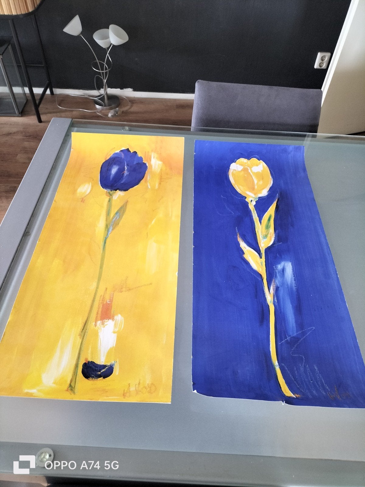 2 Mooie Tulpen Posters 70 x 30 cm, Ophalen of Verzenden, Gebruikt
