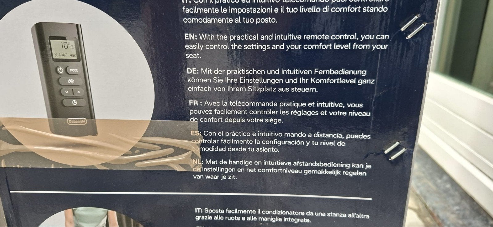 Mobiele airco Delonghi Puiguino PAC EM 82, Alle leeftijden, Ophalen, Zo goed als nieuw