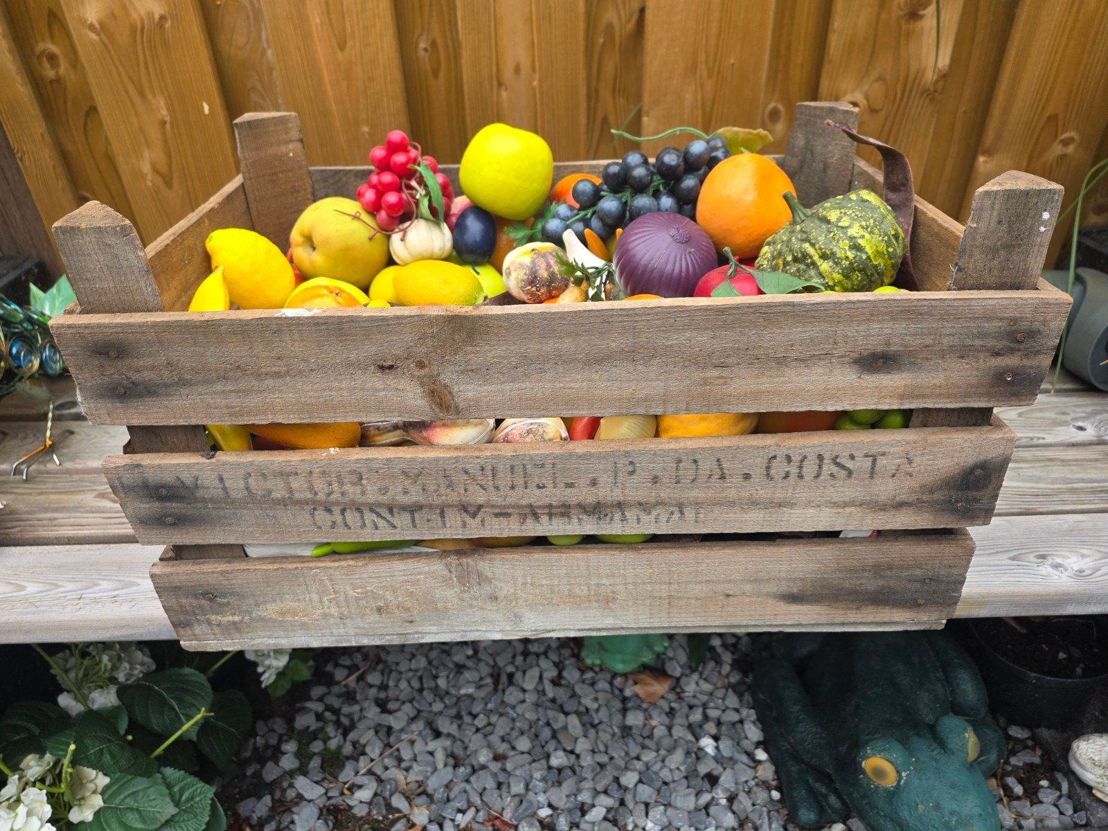 Decoratieve fruitkist met kunstfruit, Ophalen, Gebruikt