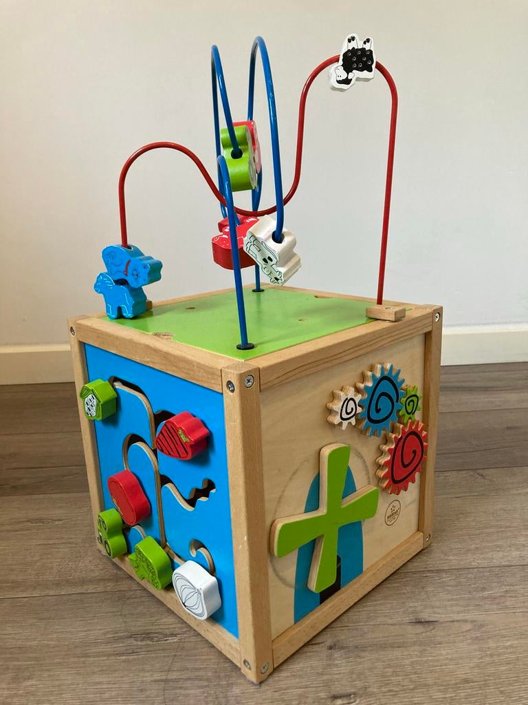 Kidkraft Activiteitenkubus met kralenspiraal, Kinderen en Baby's, Speelgoed | Houten speelgoed, Ophalen, Gebruikt, Overige typen