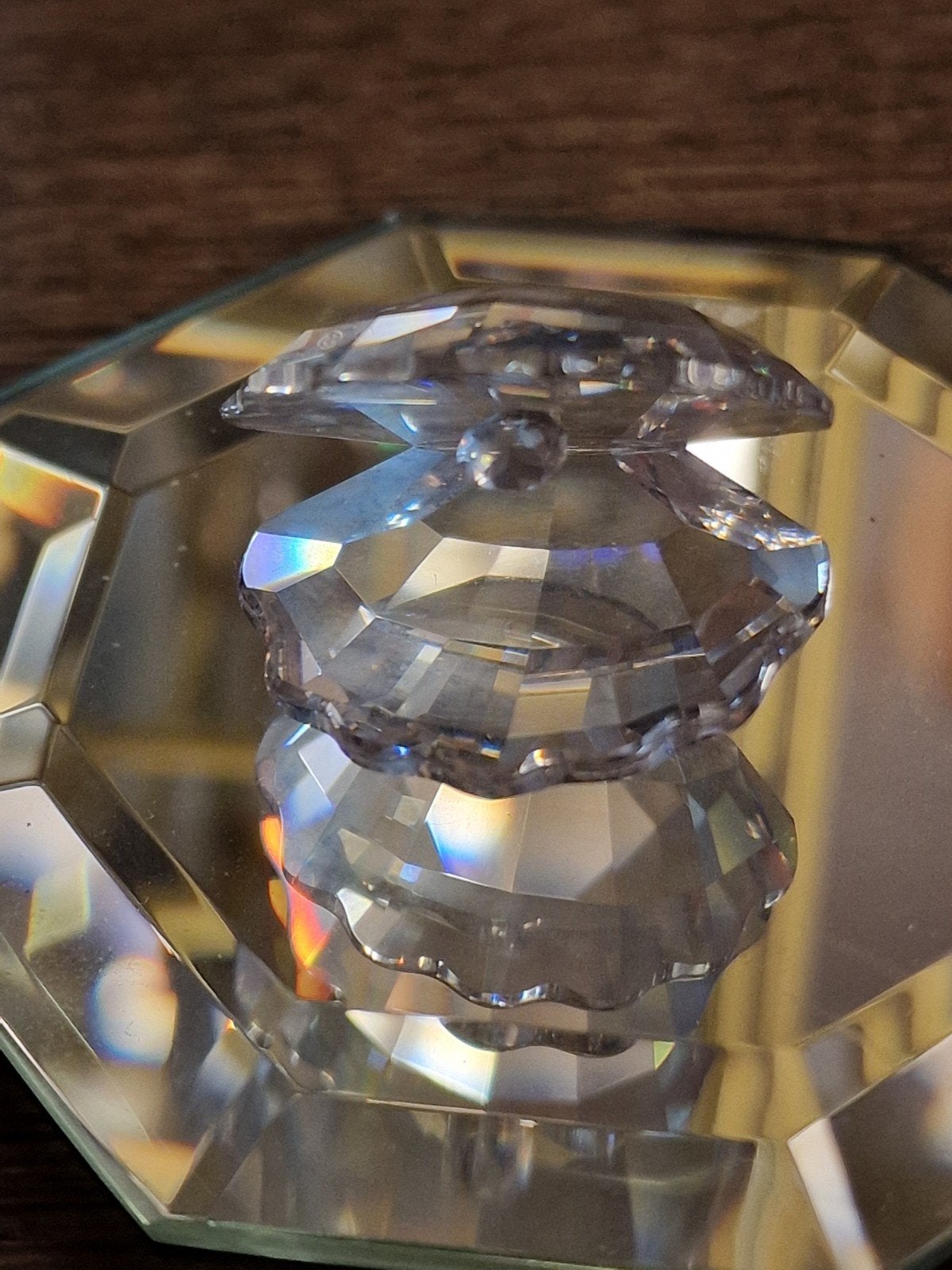Swarovski Oester met parel kristal figuurtje, Ophalen, Zo goed als nieuw, Figuurtje
