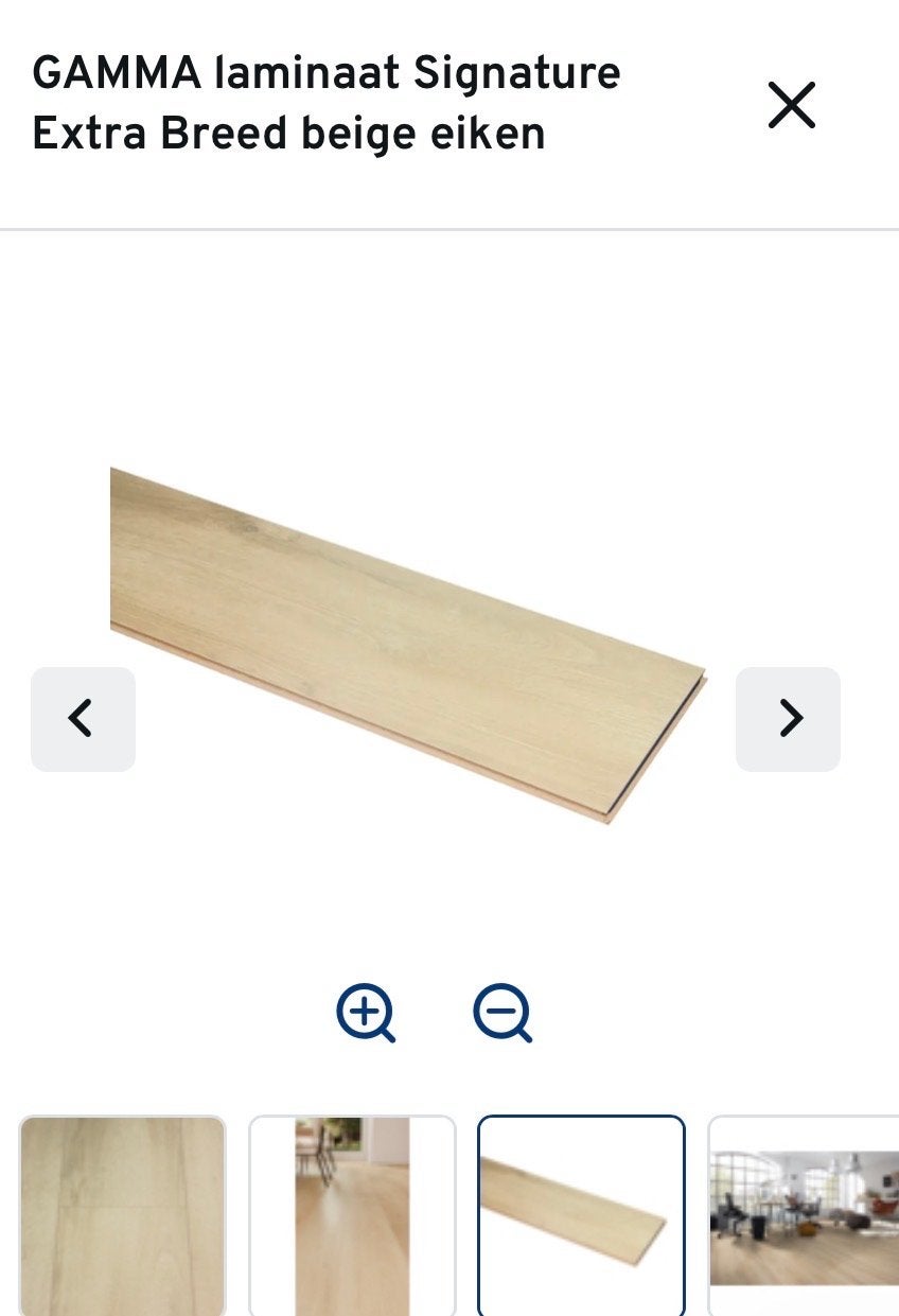 Laminaat, GAMMA Extra Breed beige eiken, 10m, Doe-het-zelf en Verbouw, Ophalen, Nieuw, 10 m² of meer, 10 tot 30 cm