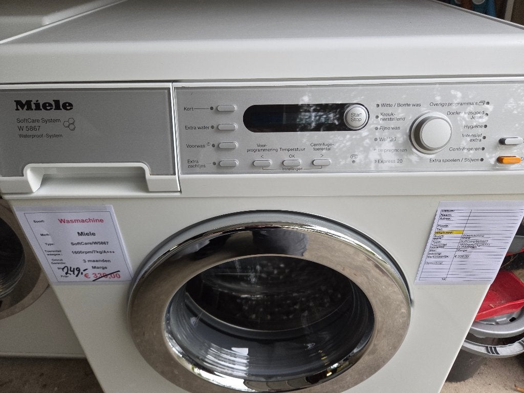 wasmachine Miele - 7kg - 1600rpm - A+++ UITVERKOOP!, Witgoed en Apparatuur, Ophalen, 6 tot 8 kg, Duitsland, Minder dan 85 cm