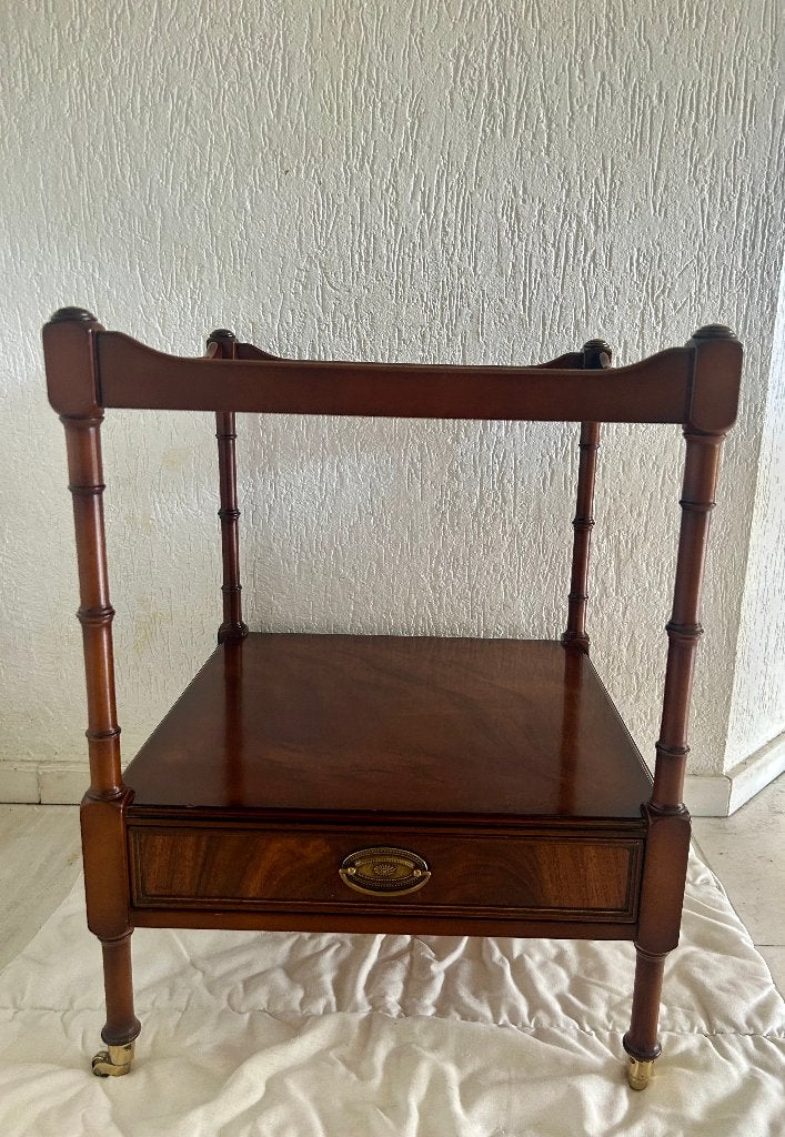 Heldense Exclusive Mahogany Serving Trolley / Side Table, Ophalen, Minder dan 55 cm, Gebruikt, Vierkant