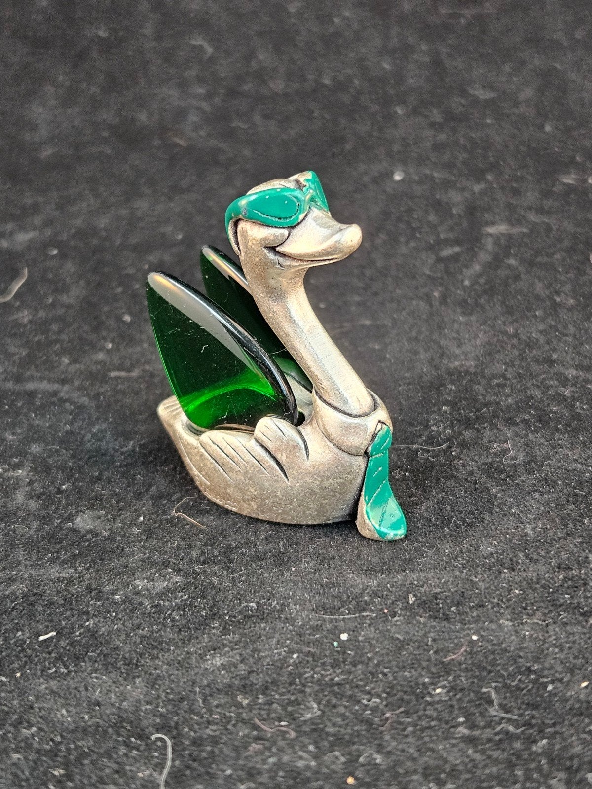 Prachtige Recuerdo Zwaan Miniatuur – Verzilverd (Placcato Ag, Antiek en Kunst, Ophalen of Verzenden