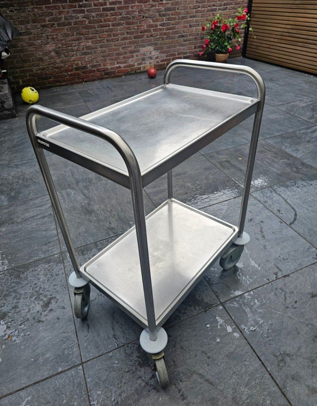 Professionele RVS serveer wagen Hupfer, 100 liter of meer, Ophalen, Transportkar