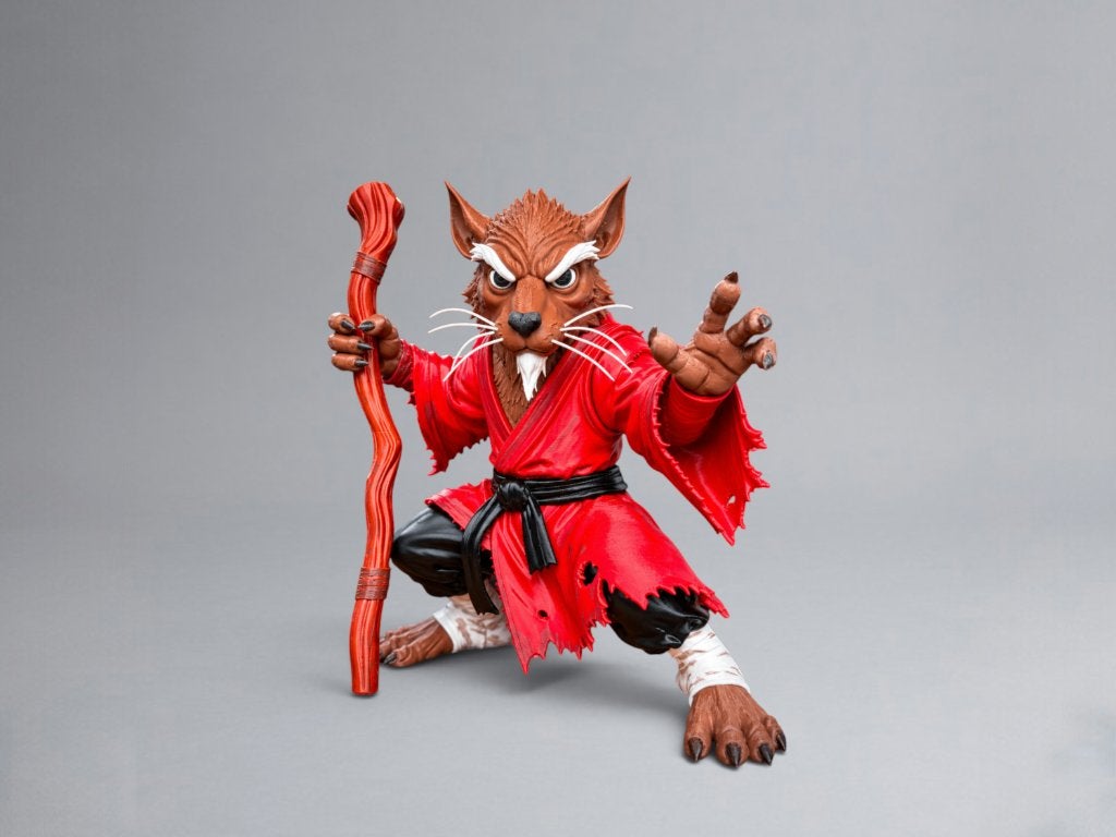 Master Splinter Figuur 28 cm | Ninja Turtles Collectible, Ophalen of Verzenden, Nieuw, Fantasy