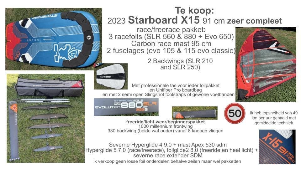 windfoilset zeer compleet Starboard/Severne oa board, zeilen, Watersport en Boten, Windsurfen, Ophalen of Verzenden, Gebruikt