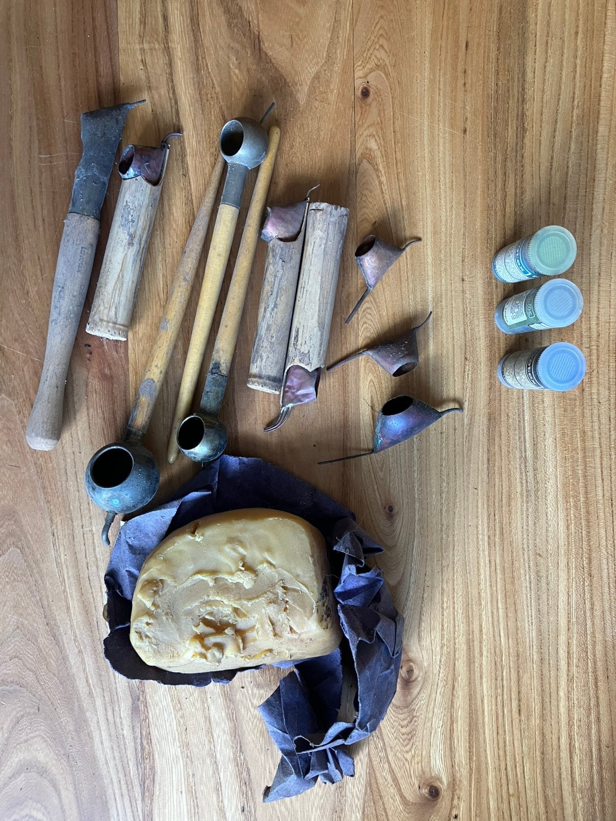 Batik tjantings, was, verf en boekje, Ophalen of Verzenden, Gebruikt
