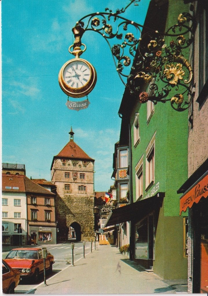 Duitsland, Rottweil met auto Audi 100 Coupe, Ophalen of Verzenden, 1960 tot 1980, Ongelopen, Duitsland