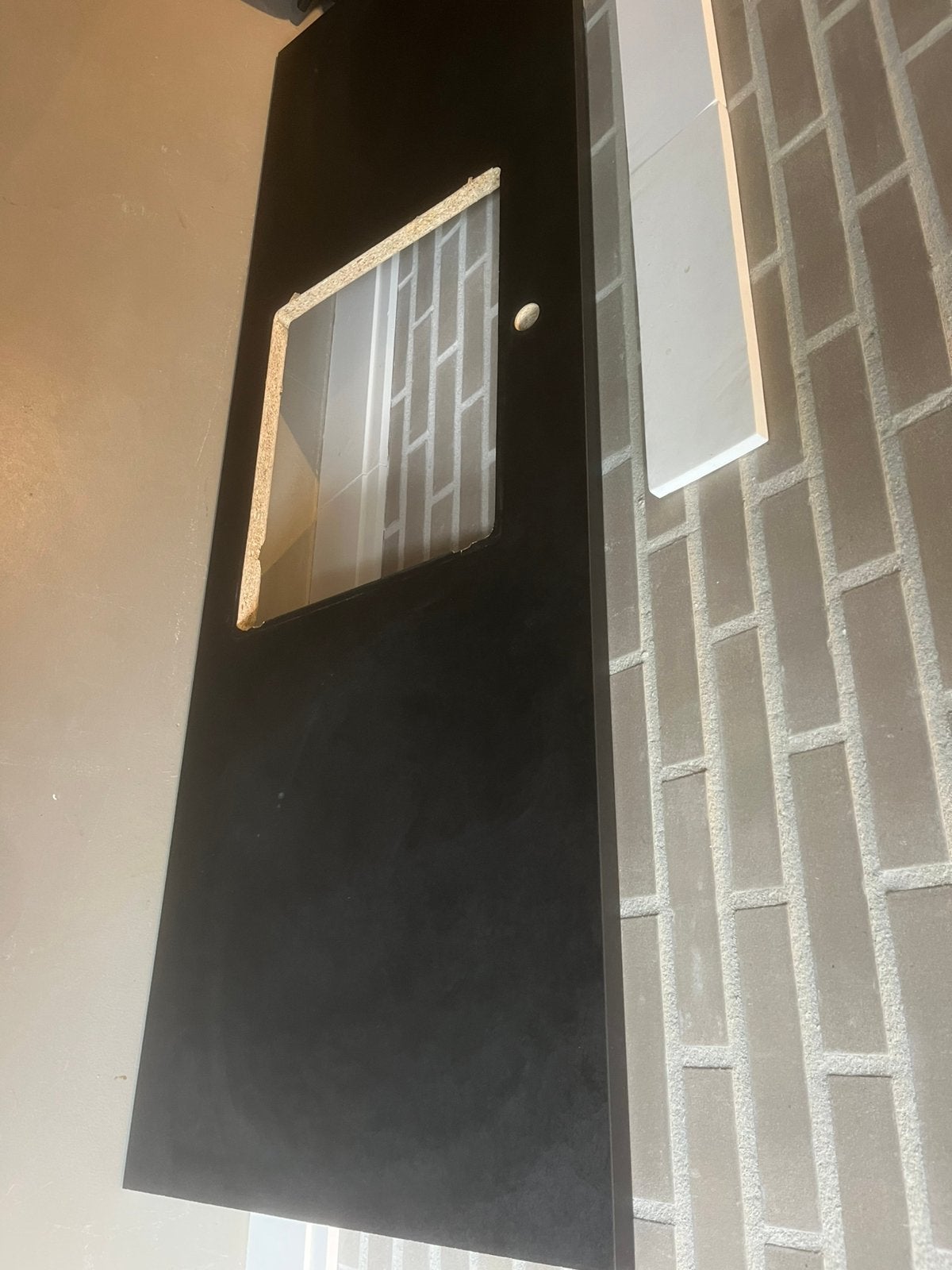 Ikea keukenblad, Huis en Inrichting, Ophalen, Zo goed als nieuw, Zwart