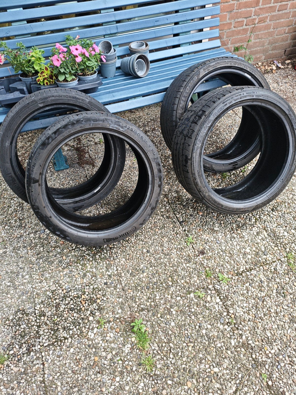 18 inch breedset Continental ContiSportContact 5 & Sumitomo, Ophalen, Gebruikt