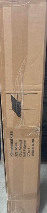 Nieuwe Klemmmarkise - Antraciet Polyester, ., Nieuw, Ophalen of Verzenden, 150 tot 300 cm