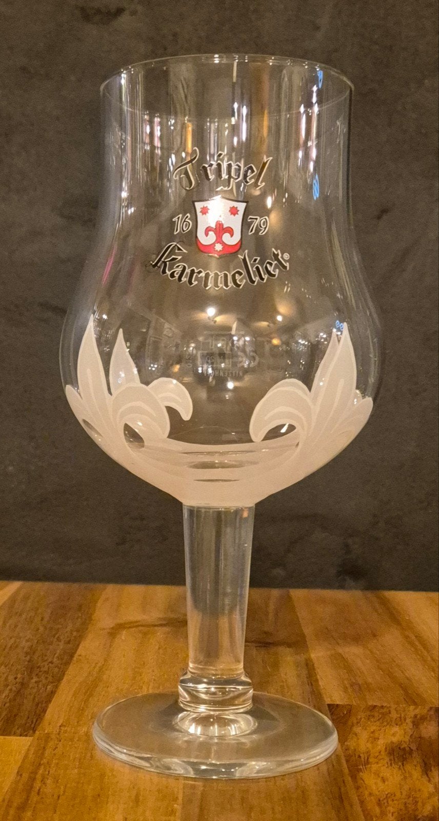 Tripel Karmeliet bierglas., Ophalen of Verzenden, Zo goed als nieuw