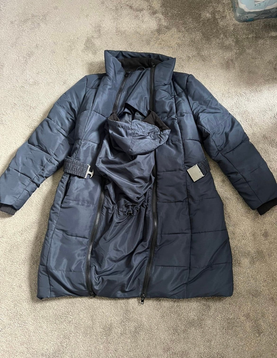 Zwangerschapsjas Maat M/L - Comfortabel en Stijlvol, Kleding | Dames, Blauw, Maat 42/44 (L), Ophalen of Verzenden, Jasje of Colbert