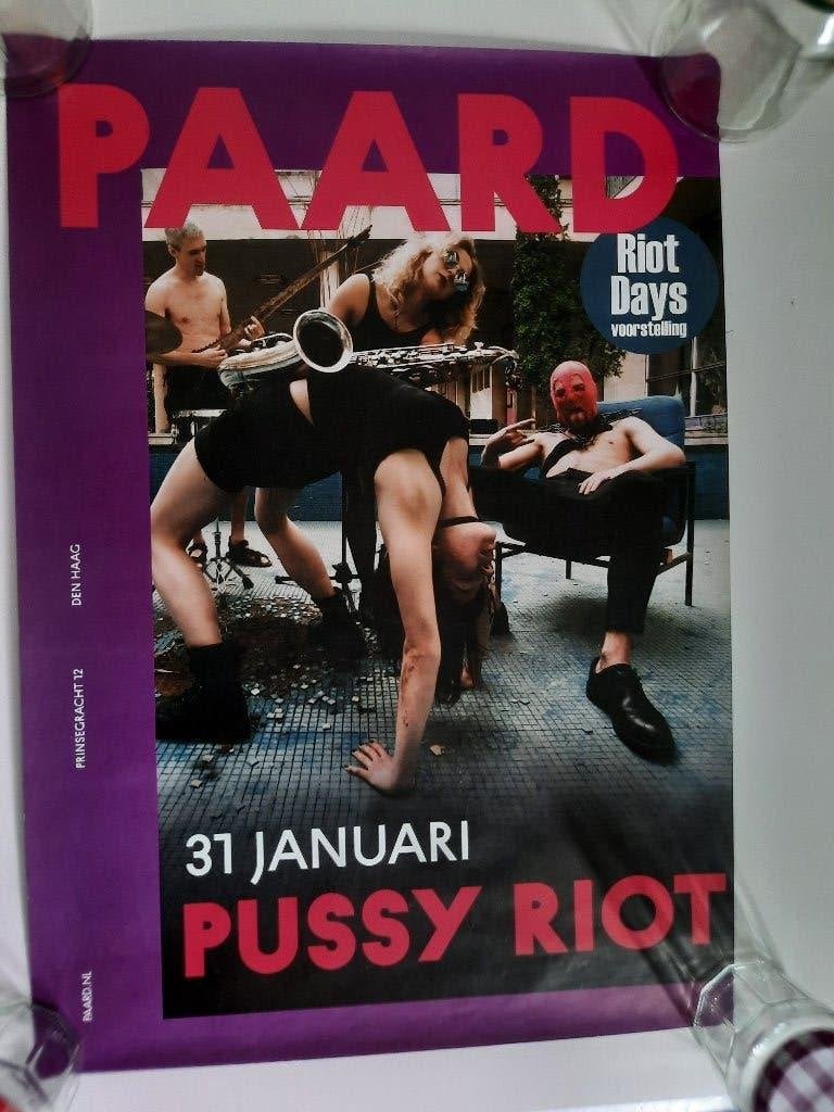poster PUSSY RIOT 31 januari 2019, Verzamelen, Posters, Rechthoekig Staand, Nieuw, Ophalen of Verzenden, A1 t/m A3
