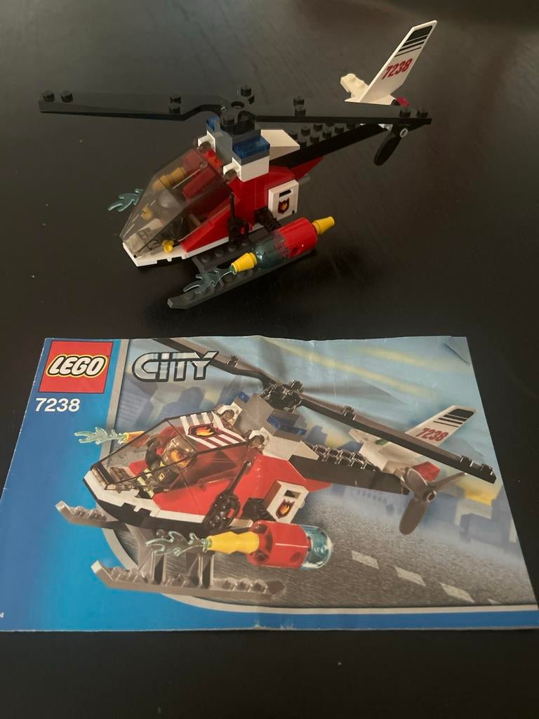 LEGO City Brandweerhelikopter 7238 met instructieboekje, Ophalen of Verzenden, Gebruikt, Overige merken