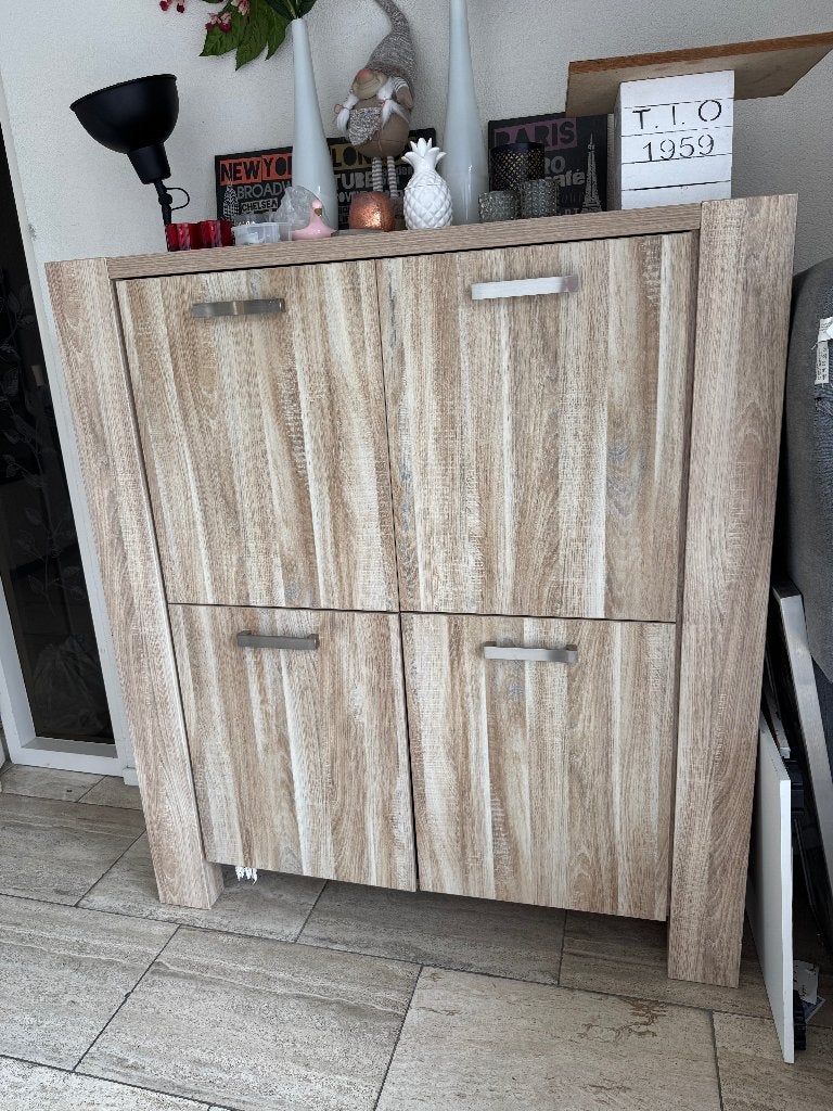 Kast 4 deur, Ophalen, 100 tot 150 cm, Eikenhout, Tijdloos