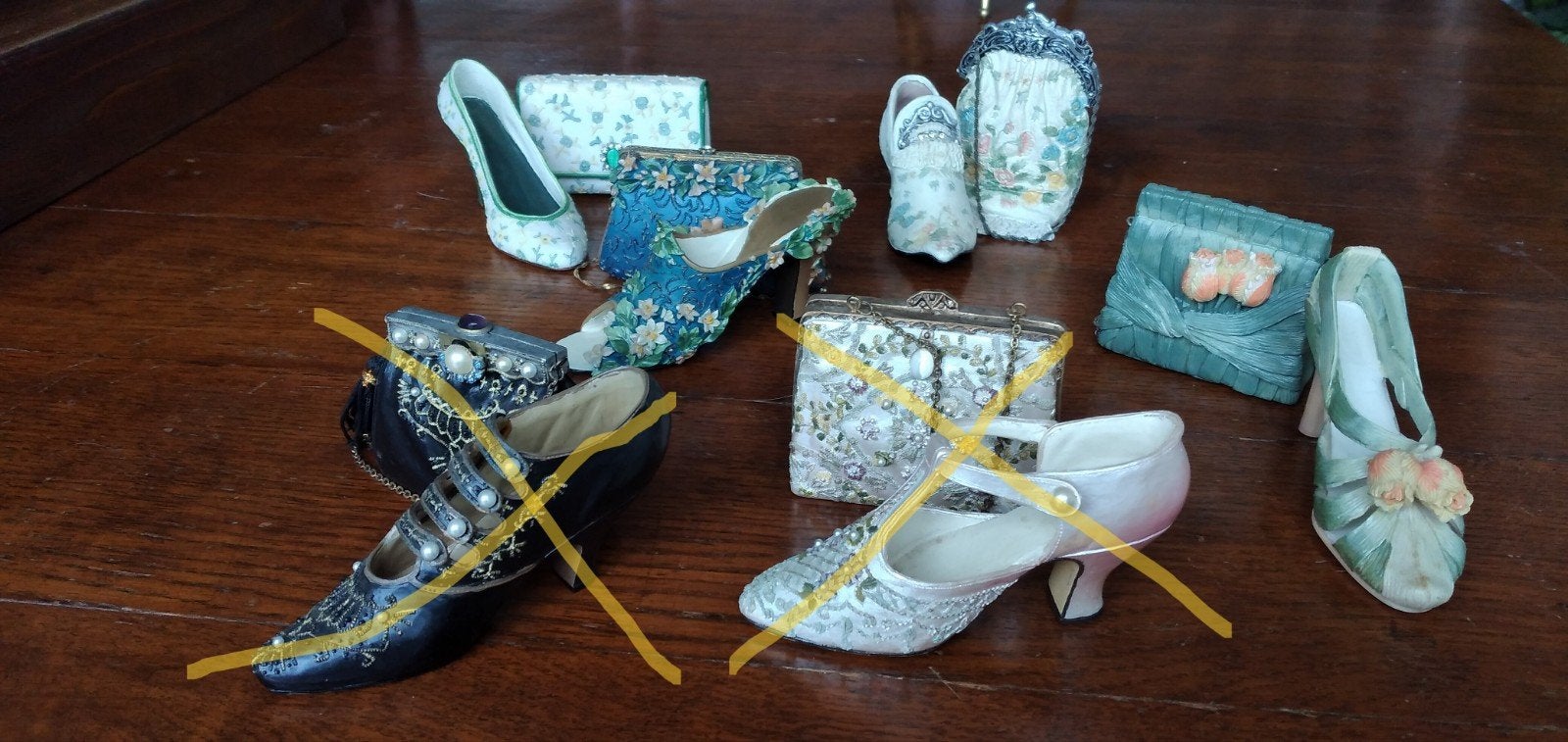 Miniatuur schoentjes /handtasjes, Ophalen of Verzenden, Zo goed als nieuw, Overige typen