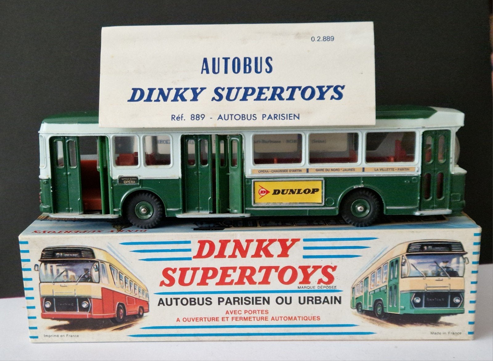 Dinky Toys (889, F) Berliet Autobus Parisien, Verzenden, Zo goed als nieuw, Bus of Vrachtwagen, Dinky Toys