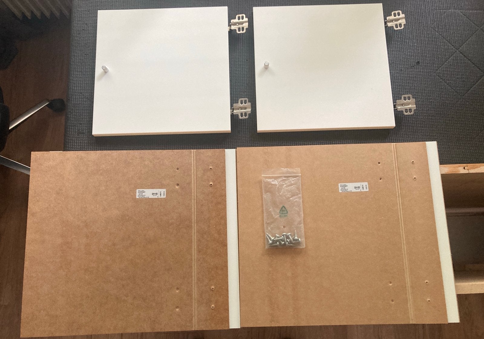 IKEA Expedit inzet kasten met deur 2 stuks, Ophalen of Verzenden, Gebruikt