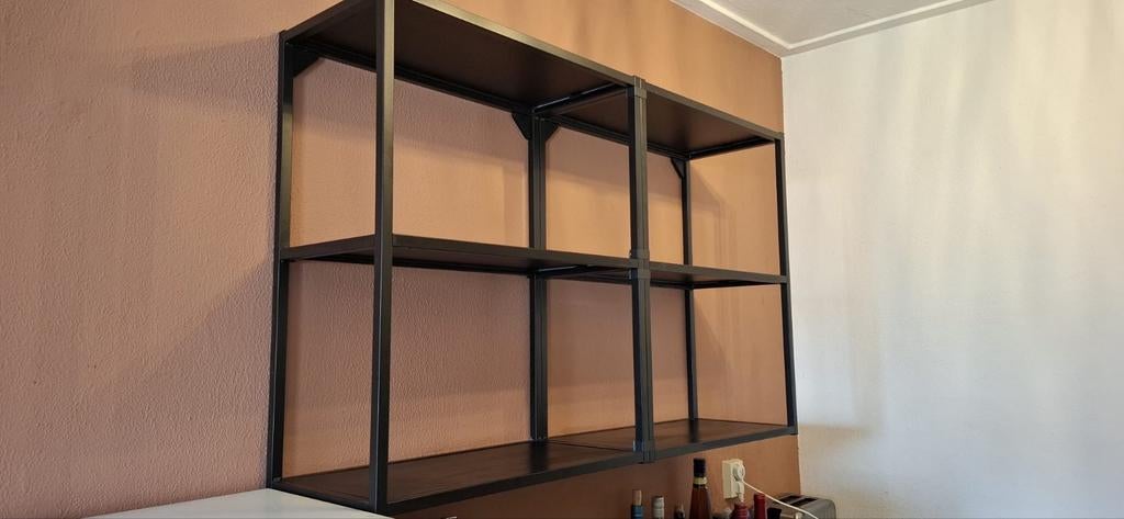 Zwarte metalen keukenkast, Huis en Inrichting, Kasten | Overige, Ophalen of Verzenden