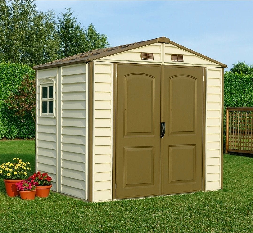 Ruime kunststof tuinschuur 2.45x1.68x2.23m, Ophalen, Overige materialen, Nieuw, Plastic