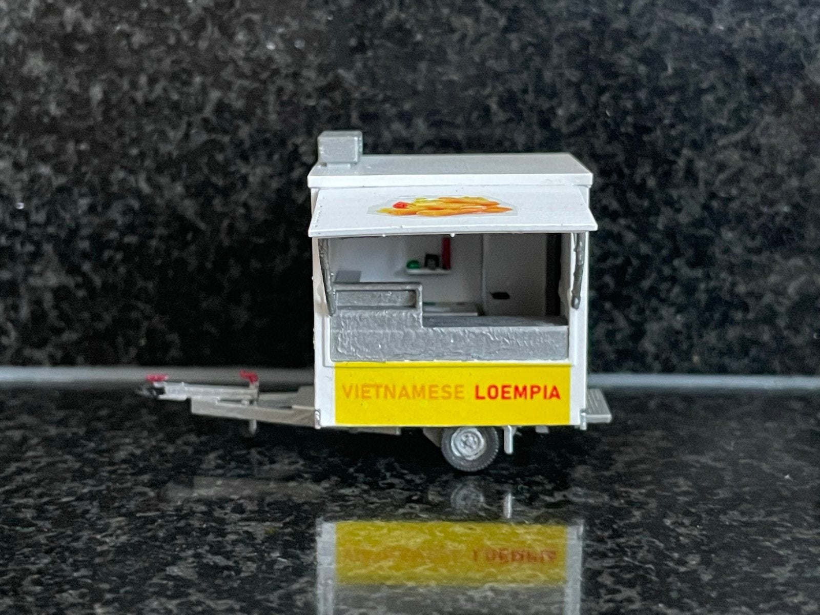 Resin bouwpakket loempia kar foodtruck marktkraam 1:87 H0, Verzenden, Zo goed als nieuw, Bus of Vrachtwagen, Overige merken