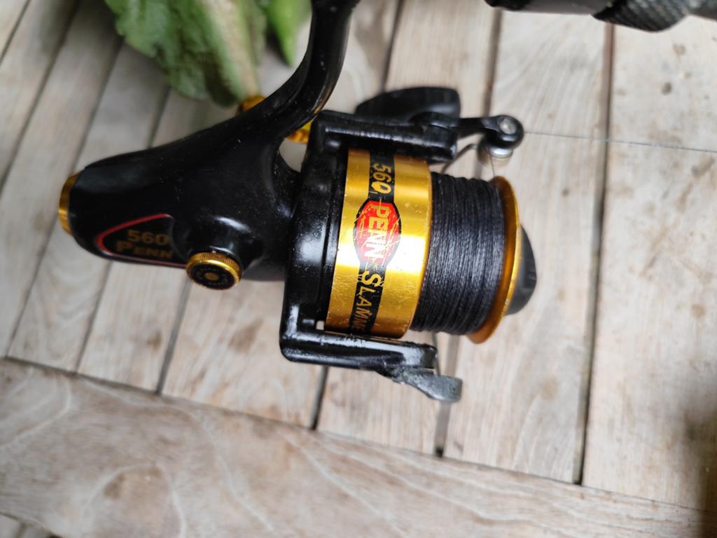Shimano boothengel met Penn 560 slammer, Watersport en Boten, Ophalen, Gebruikt, Complete set