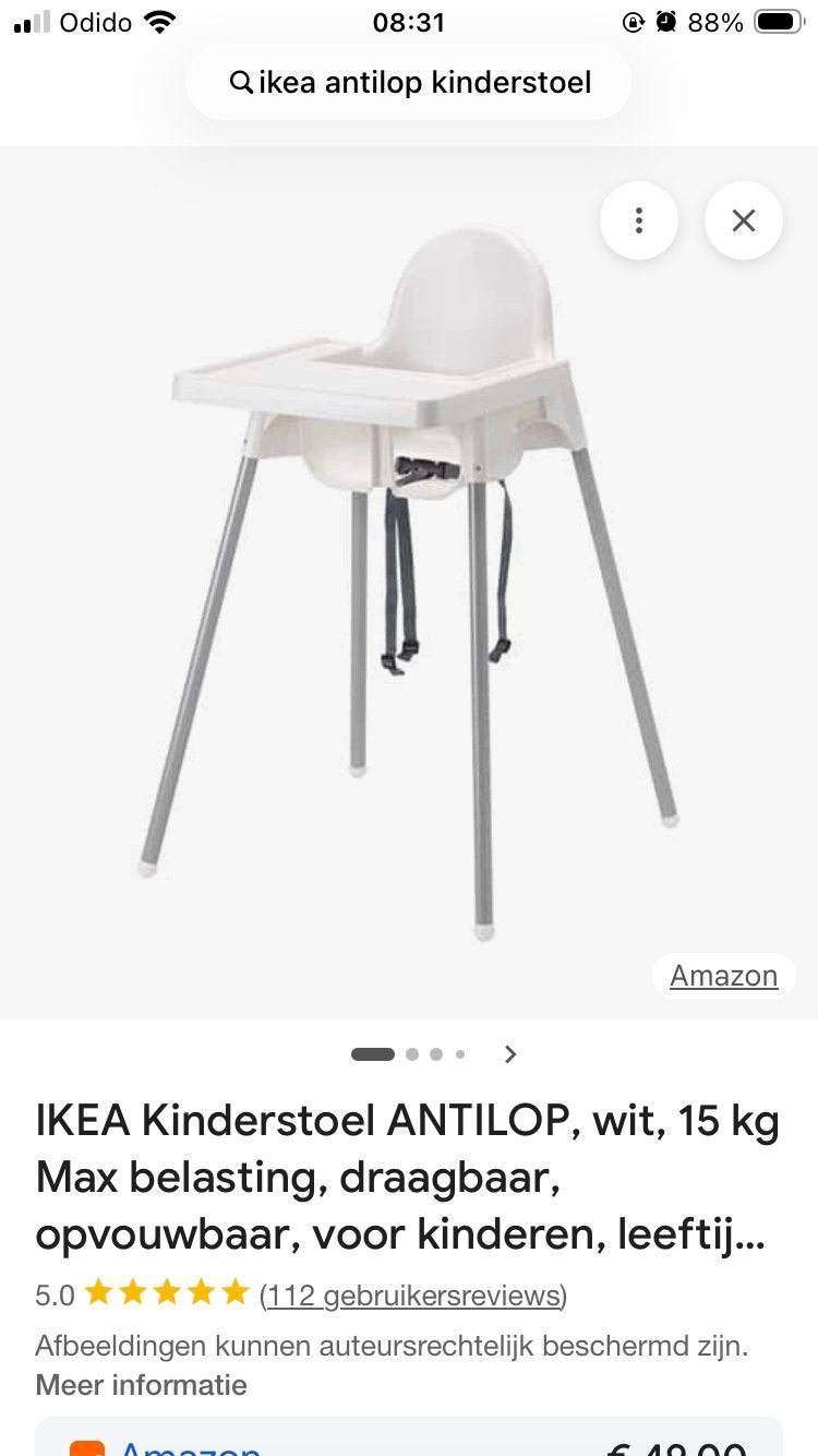 Ikea Antilop kinderstoel, Ophalen, Gebruikt, Overige typen