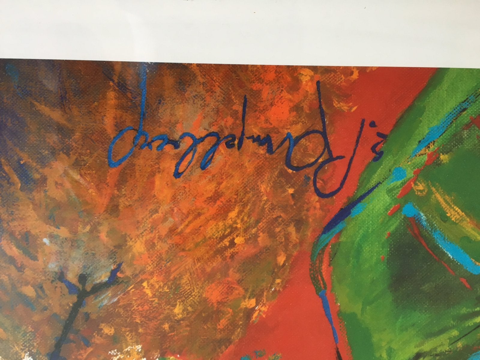 Kleurrijk dorpsgezicht van P. Pimpel, Antiek en Kunst, Kunst | Schilderijen | Klassiek, Ophalen, Expressionistisch, Gesigneerd