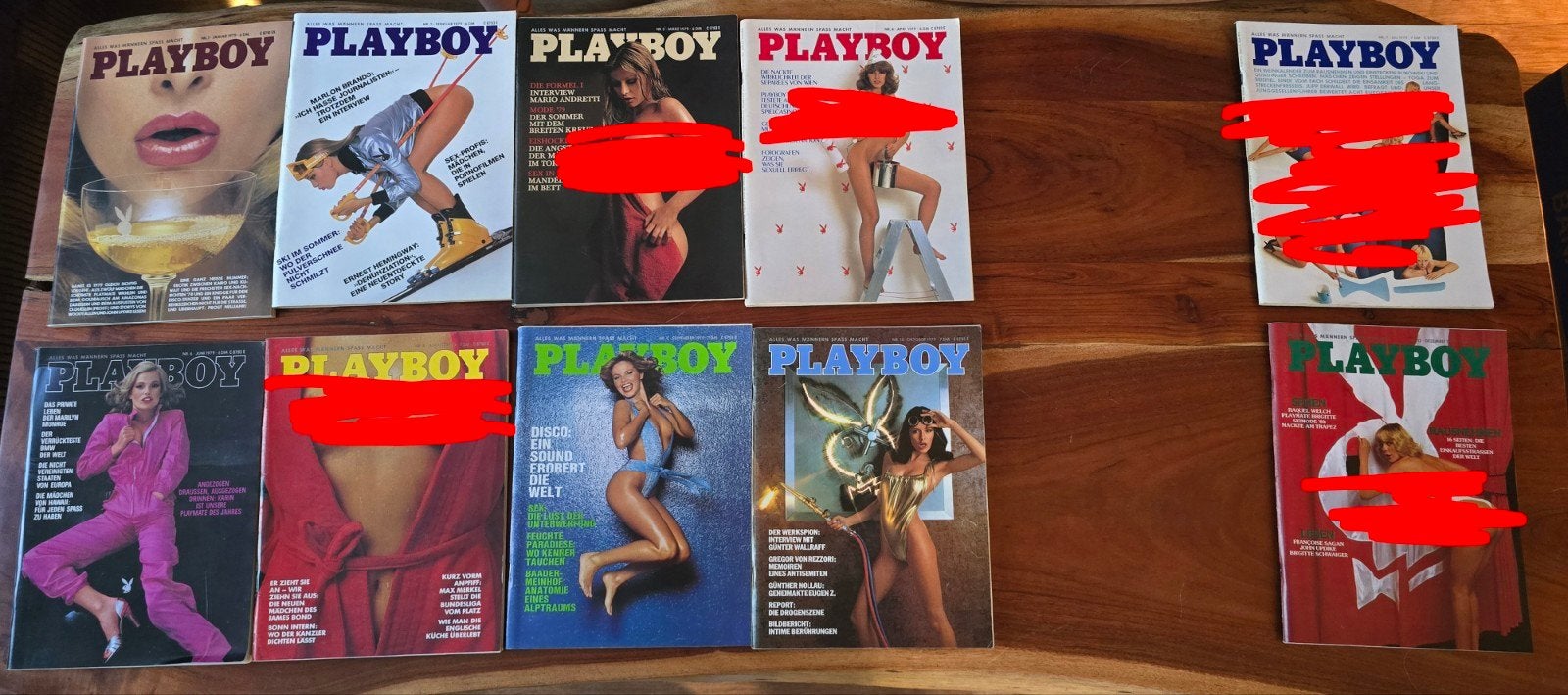 Duitse Playboy 1979 – 10 originele nummers, Ophalen of Verzenden, 1960 tot 1980, Buitenland, Tijdschrift