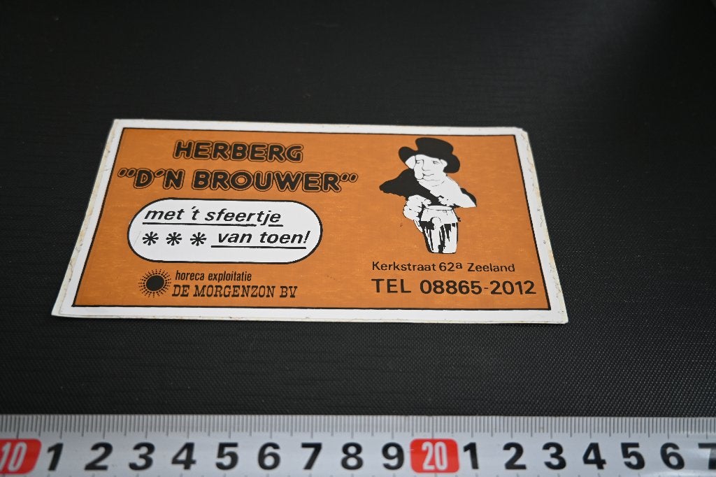 sticker Zeeland HERBERG D'N BROUWER / DE MORGENZON BV, Ophalen, Zo goed als nieuw