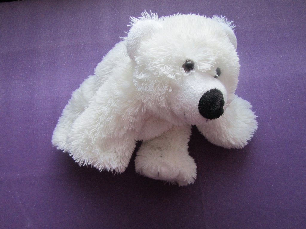 KIKA Knuffel BEER MET KRAAL OGEN. 30 CM. WIT **Nieuw**, Overige karakters, Beer, Nieuw, Ophalen of Verzenden