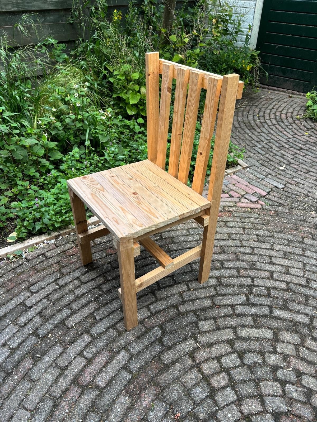 Ruw onbehandeld houten stoel - afwerking nodig, Huis en Inrichting, Ophalen, Gebruikt, Overige kleuren, Rustiek, DIY, Onbewerkt