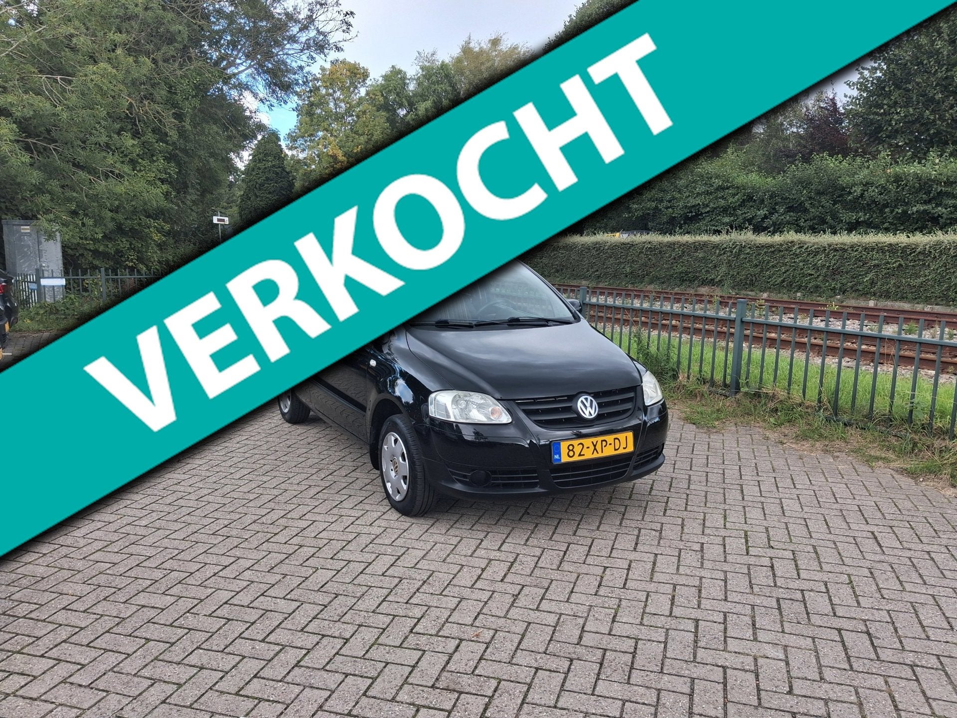 Volkswagen Fox 1.2 Trendline zuinige auto ALLINPRIJS, Auto's, Voorwielaandrijving, Stof, Zwart, 969 kg