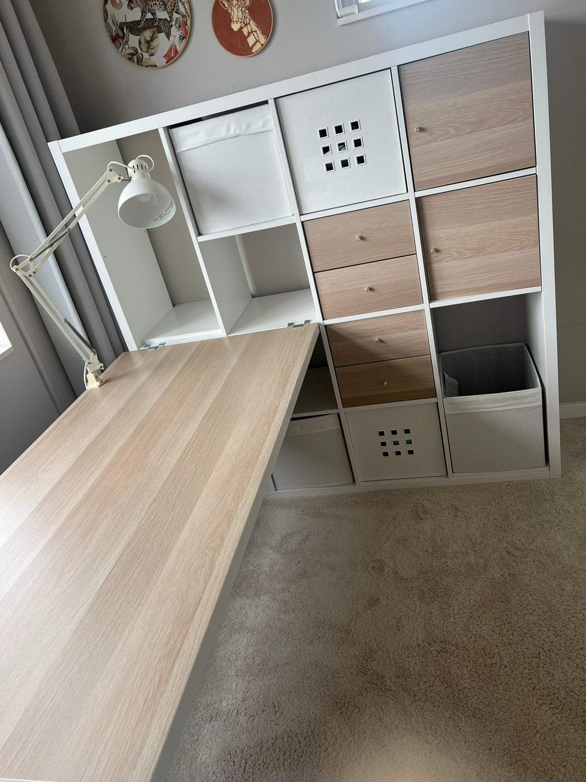 Ikea kallax 16 vakkenkast wit met bureau, Huis en Inrichting, Kasten | Overige, Ophalen