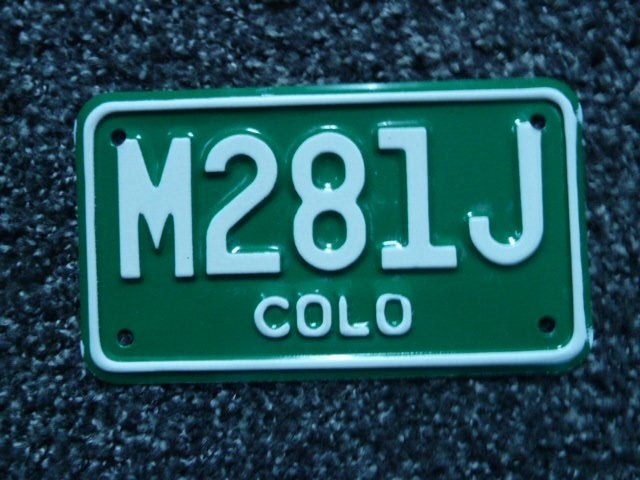 Motor licenseplate / motor kentekenplaat Colorado 1 USA, Verzamelen, Verzenden, Gebruikt, Auto's