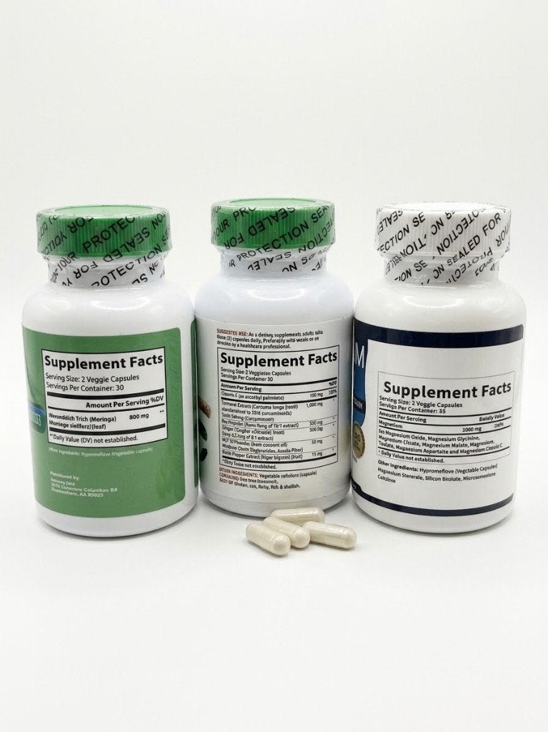 3-delige Supplementen Set: Magnesium + Moringa + Kurkuma, Overige typen, Nieuw, DEVENTER, Kansenkoop@gmail.com