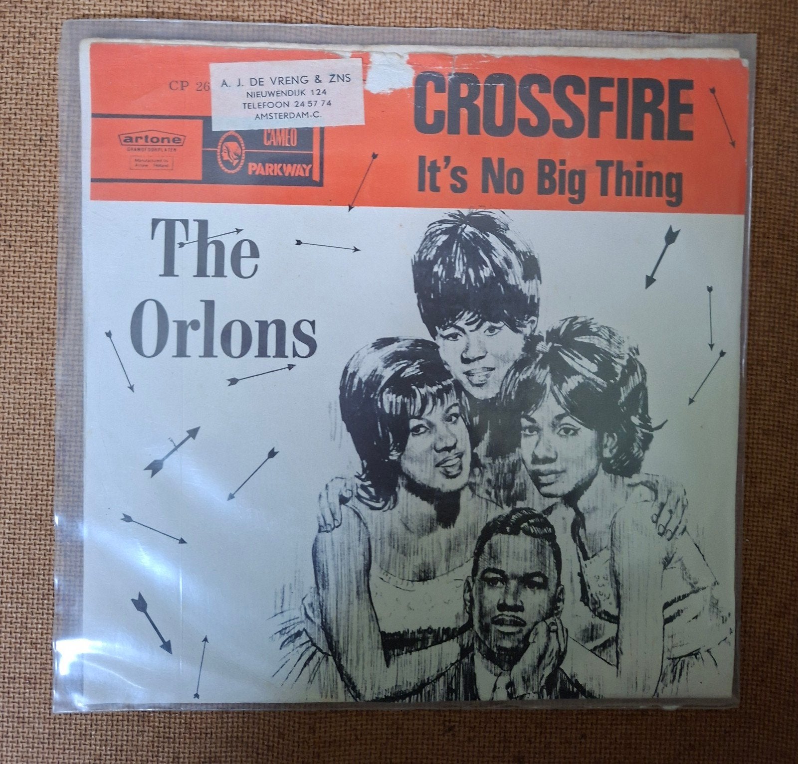Orlons - Cross fire - Single is TOP, Ophalen of Verzenden, Gebruikt, 7 inch, R&B en Soul
