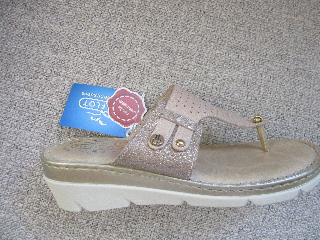 Nieuw! Beige Fly Flot Italiaanse Comfort Slippers, Maat 37, Slippers, Verzenden, Beige, Nieuw