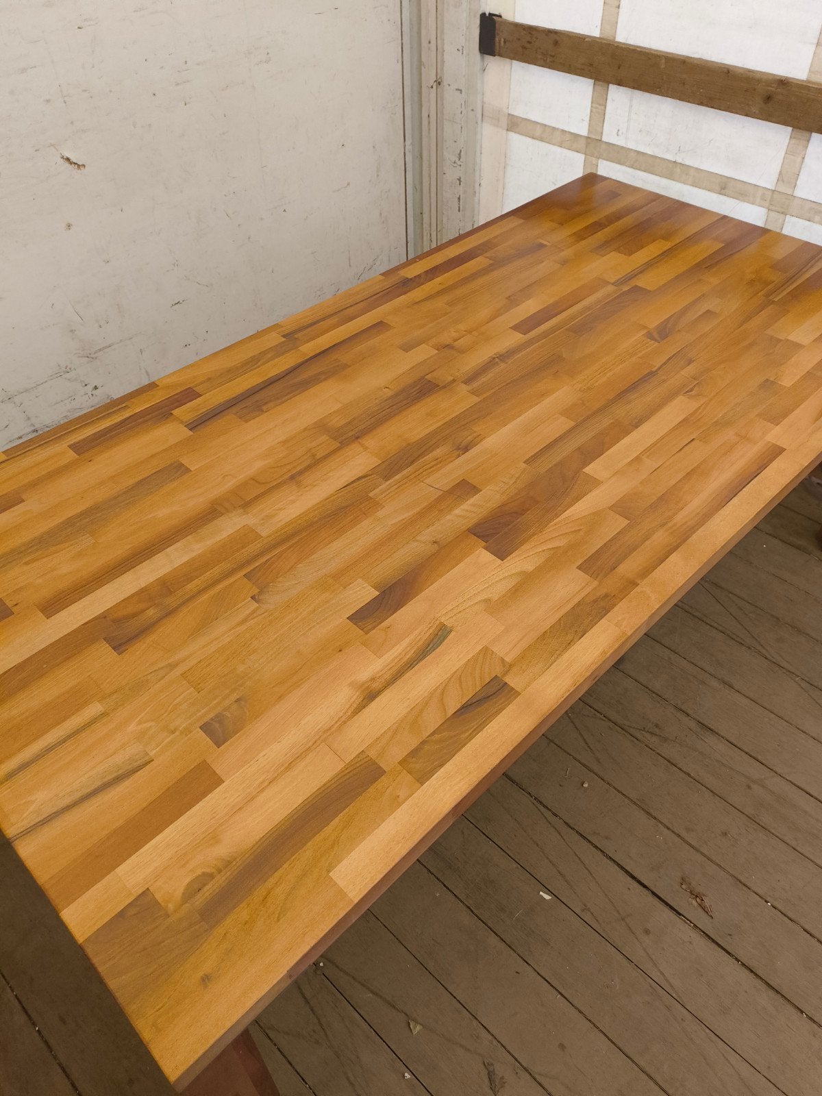 Design Eettafel eiken rvs 200x100x75, Huis en Inrichting, Tafels | Eettafels, 200 cm of meer, Zo goed als nieuw, Rechthoekig, 50 tot 100 cm