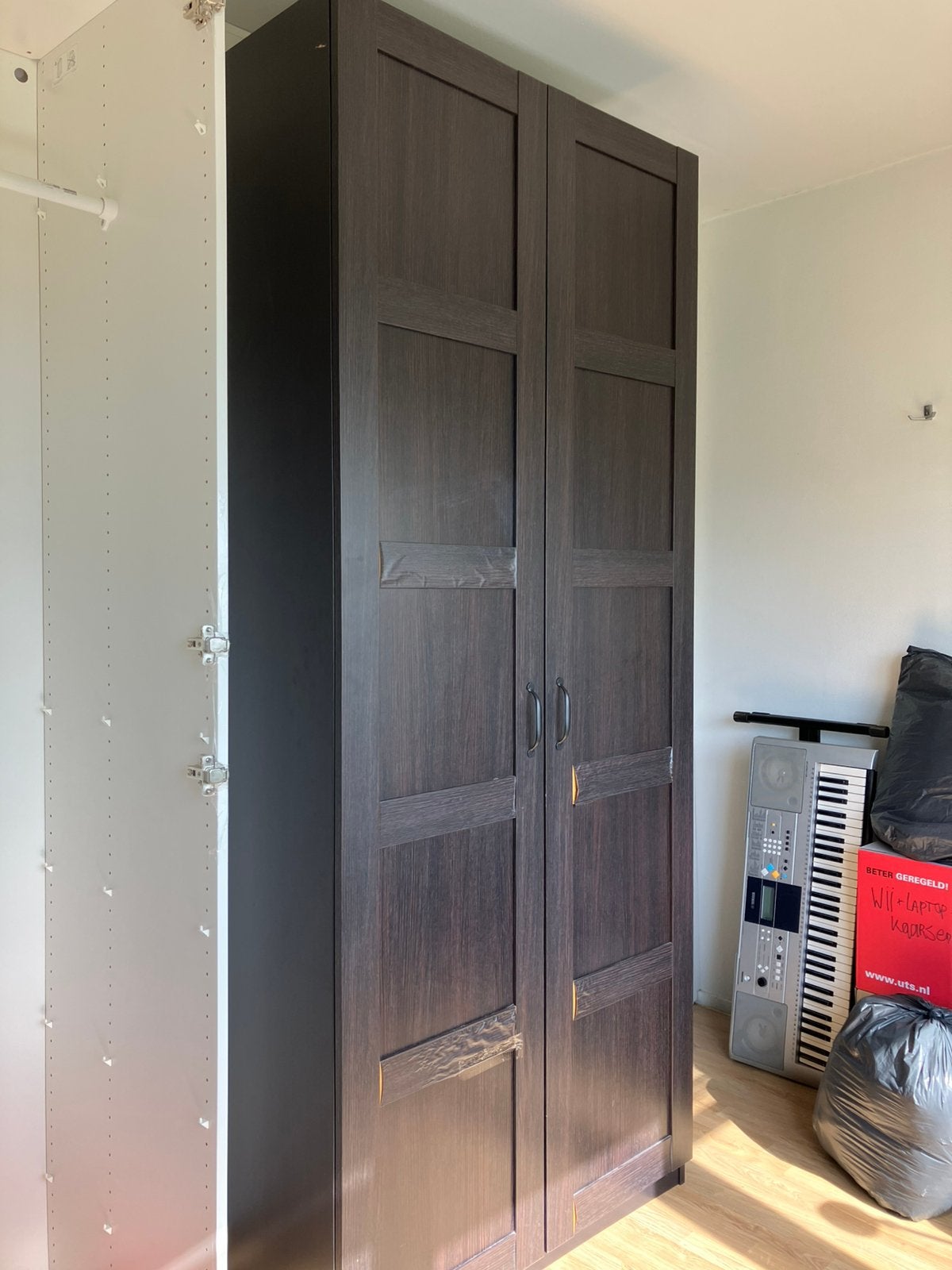 PAX kast IKEA zwart, gratis ophalen Utrecht Kanaleneiland, Ophalen, 200 cm of meer, 50 tot 100 cm, Zo goed als nieuw
