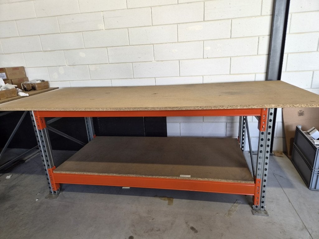 Werkbank/tafel voor magazijn 270x110x92cm, Doe-het-zelf en Verbouw, Ophalen, Gebruikt, 120 tot 170 cm